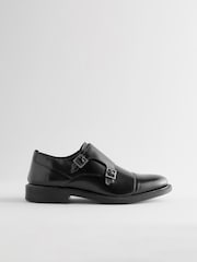 Black Double Monk Shoes - Image 2 of 6