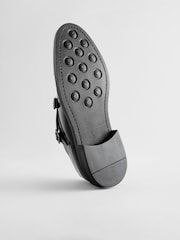 Black Double Monk Shoes - Image 4 of 6