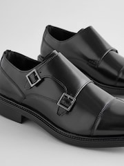Black Double Monk Shoes - Image 5 of 6