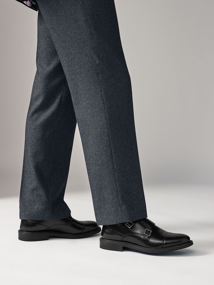 Black Double Monk Shoes - Image 6 of 6