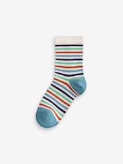 Brown/Green/Navy Blue Dinosaurs Print Rich Socks 5 Pack - Image 5 of 6