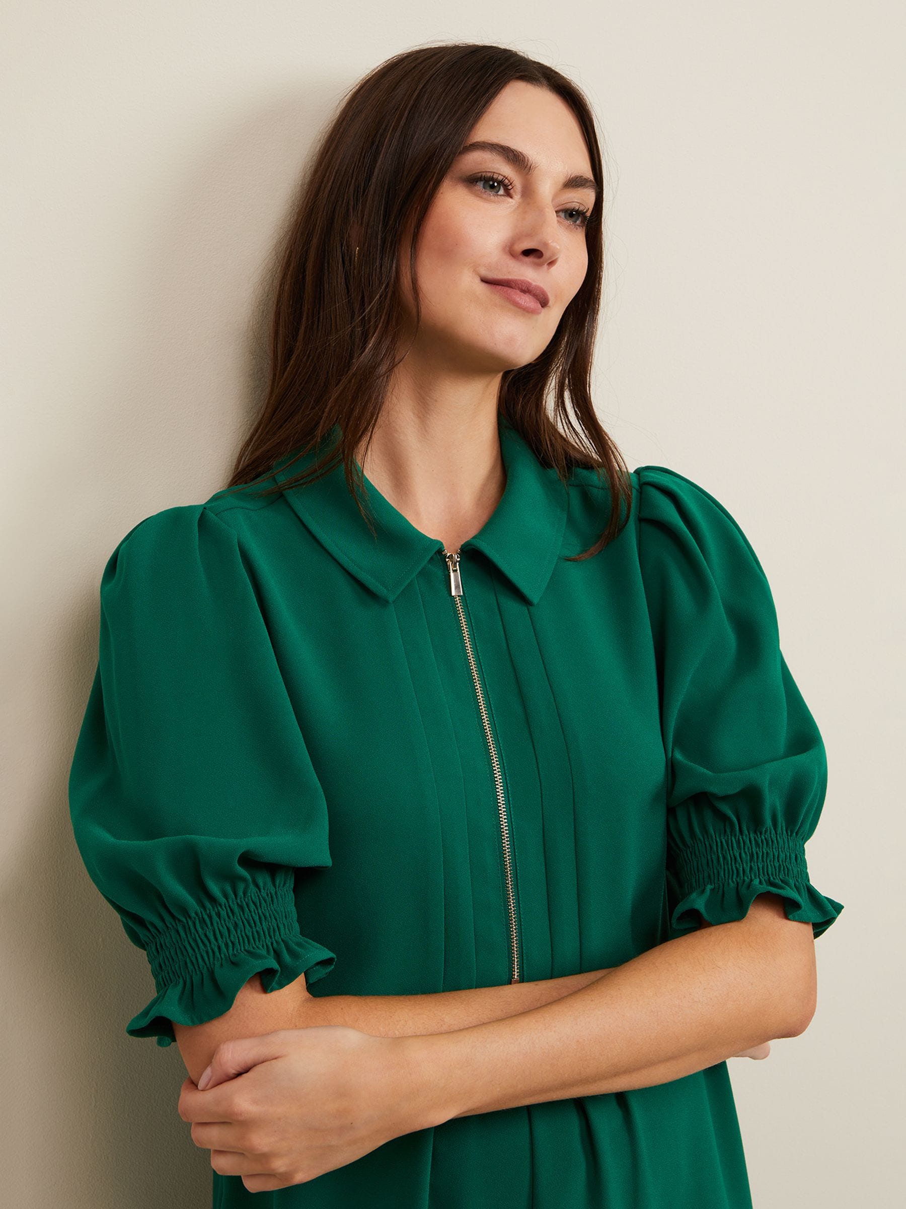 Buy Phase Eight Green Zip Candice Mini Dress from Next USA