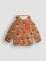JoJo Maman Bébé Brown Fox Printed Fleece - Image 1 of 3