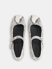 Whistles Black Snake Elba Ballet Pumps - Image 2 of 4