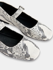 Whistles Black Snake Elba Ballet Pumps - Image 3 of 4