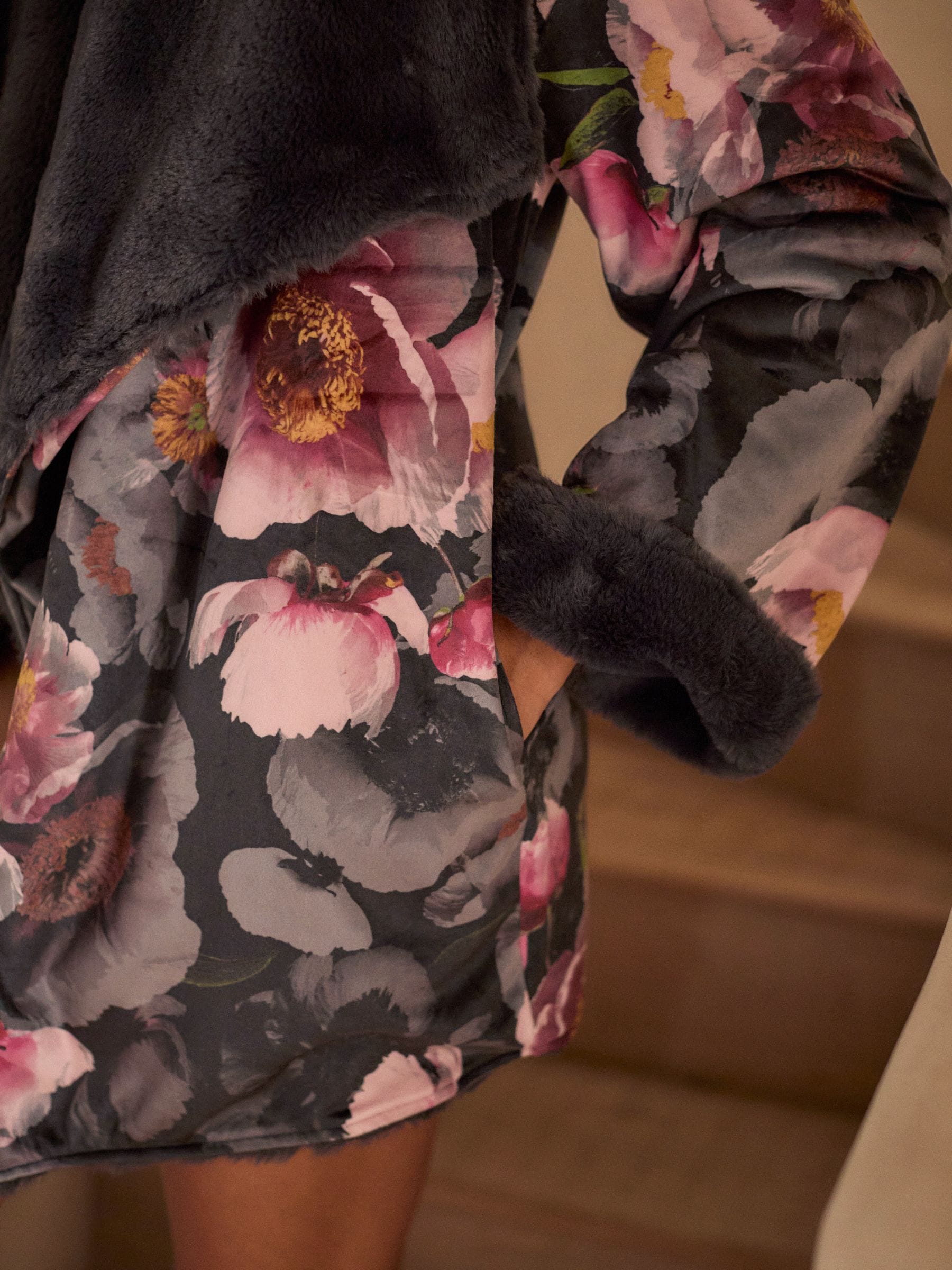 Buy B By Ted Baker Navy/Pink Reversible Waterfall Floral Buy B By Ted Baker Navy/Pink Reversible Waterfall Floral