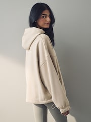 Haferflocken - Kuscheliger, mit Fleece gefütterter Longline-Hoodie mit schwerer Materialqualität - Bild 3 von 11