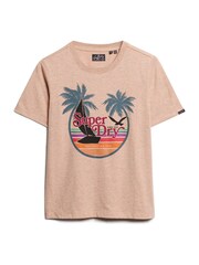 SUPERDRY Orange SUPERDRY Outdoor Stripe Relaxed T-Shirt - Image 5 of 7