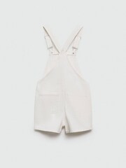 Mango White 100% Cotton Denim Dungarees - Image 6 of 6