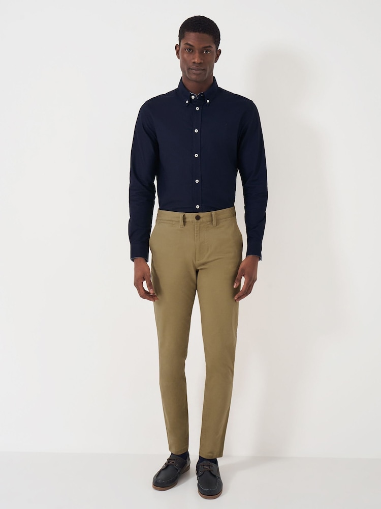 Crew Clothing Company Natural Slim Chinos Trousers - Image 1 of 5