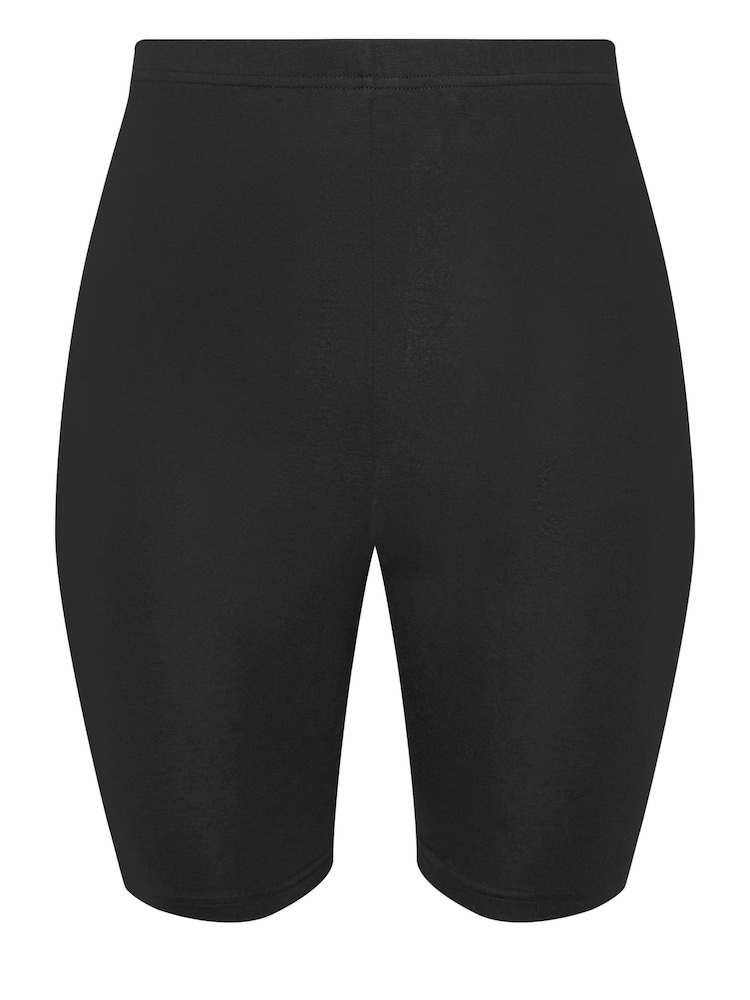 Yours Curve Black 2 PACK Floral Print Cycling Shorts - Image 8 of 8
