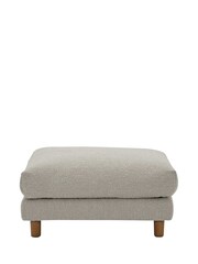 Barker and Stonehouse Brown Larkin Boucle Ottoman Footstool - Image 2 of 6