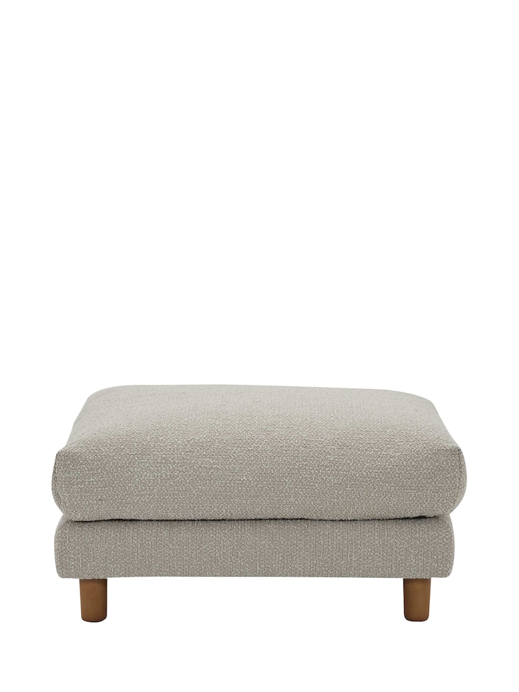 Barker and Stonehouse Brown Larkin Boucle Ottoman Footstool - Image 2 of 6