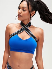 Speedo Blue Womens Quick Drying Halter Neck Bikini Top - Image 4 of 6