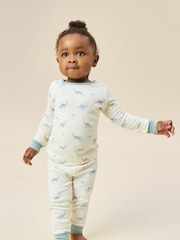 MORI Cream Organic Cotton & Bamboo Long Sleeve Pyjamas - Image 4 of 7