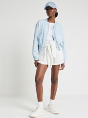 Blau - River Island Casual-Bomberjacke aus Lyocell - Bild 1 von 4