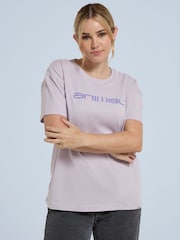 Animal Light Purple Womens Leena Boxy 100% Cotton T-Shirt - Image 2 of 7