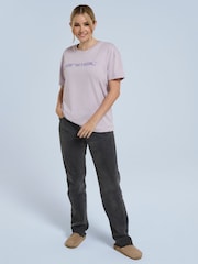 Animal Light Purple Womens Leena Boxy 100% Cotton T-Shirt - Image 4 of 7