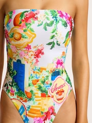 Seafolly Ciao Bella DD Bandeau One Piece White Swimsuit - Image 2 of 4