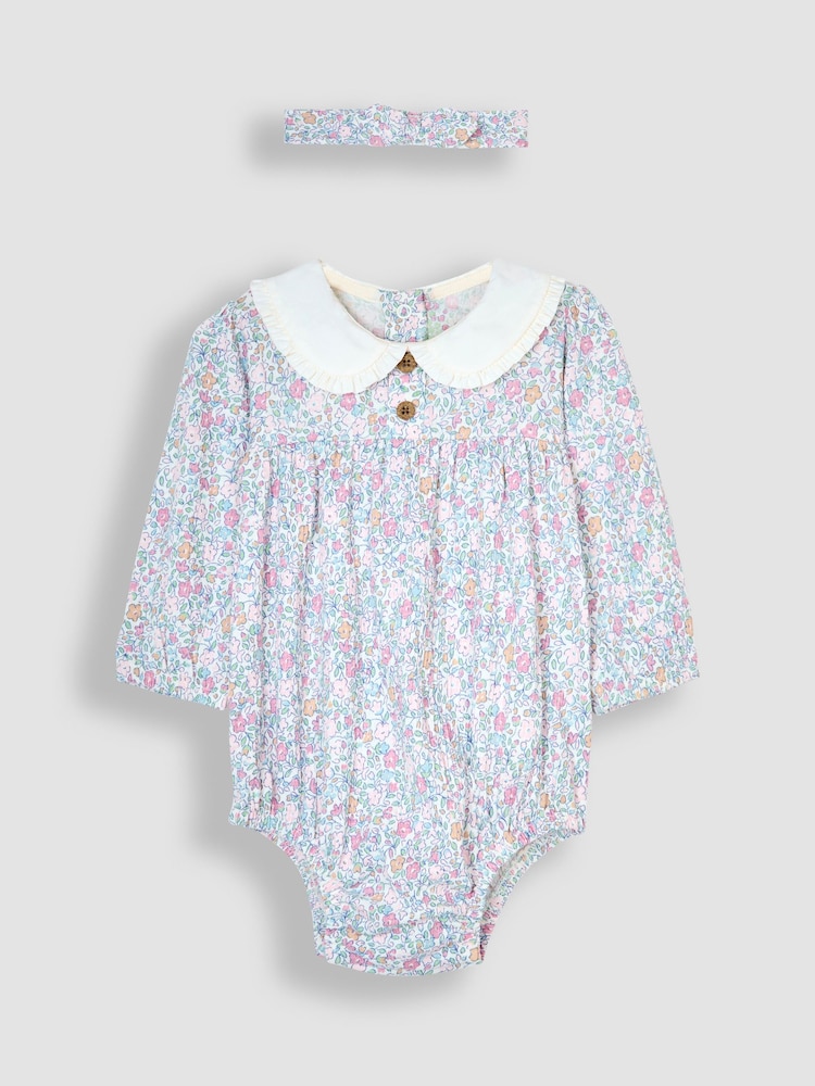 JoJo Maman Bébé Pink 2-Piece Ditsy Floral Body Set - Image 1 of 4