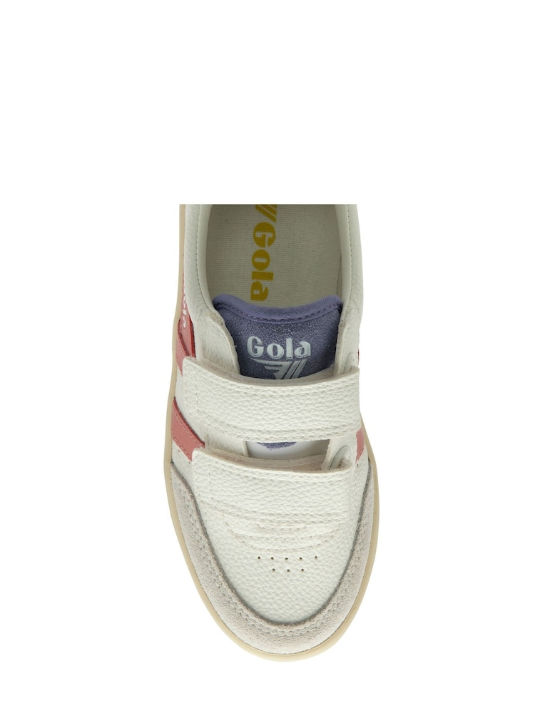 Weiß/Korallenrosa/Schwefel - Gola Kids Falcon Turnschuhe aus PU mit Klettverschluss - Bild 4 von 4 Weiß/Korallenrosa/Schwefel - Gola Kids Falcon Turnschuhe aus PU mit Klettverschluss - Bild 4 von 4