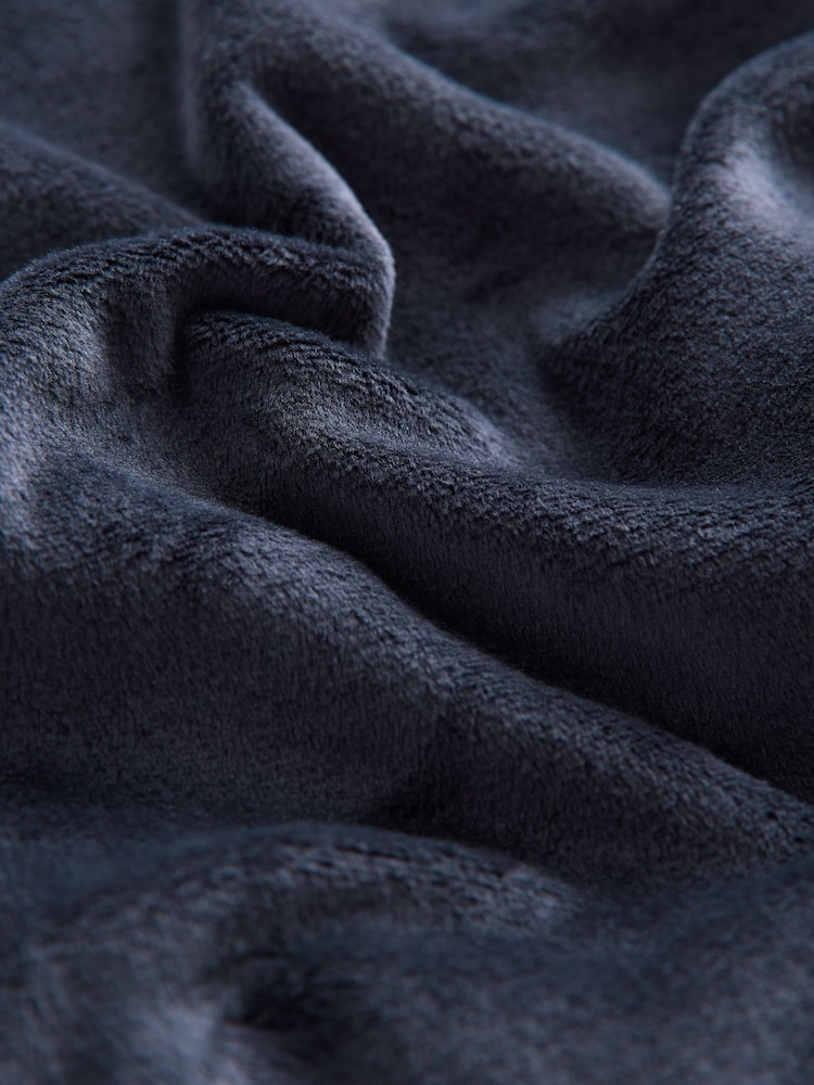 Laura Ashley Navy Velour Robe - Image 11 of 11