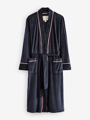 Laura Ashley Navy Velour Robe - Image 8 of 11