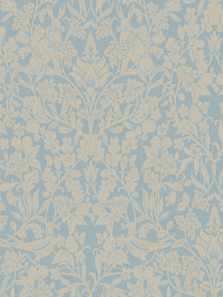 Graham & Brown Blue Hartley Damask Wallpaper - Image 2 of 3