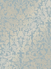 Graham & Brown Blue Hartley Damask Wallpaper - Image 3 of 3