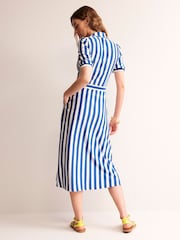 Boden Blue Petite Libby Jersey Midi Shirt Dress - Image 2 of 6