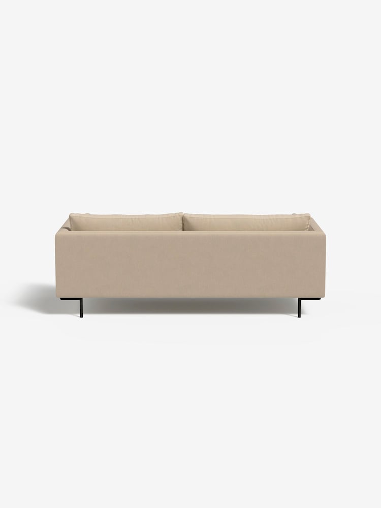 MADE.COM Cotton Weave Oatmeal Harlow 3 Seater Sofa - Image 2 of 7