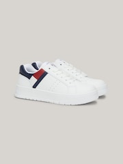 Tommy Hilfiger Flag Low Cut Lace-up White Sneakers - Image 1 of 5