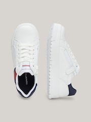 Tommy Hilfiger Flag Low Cut Lace-up White Sneakers - Image 4 of 5