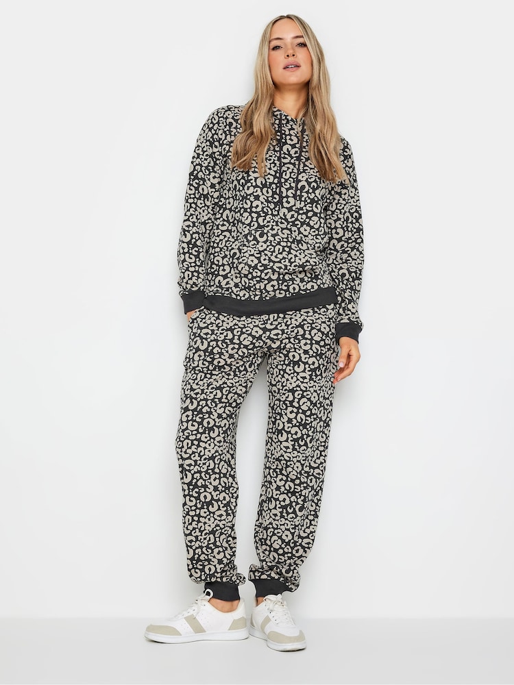 Sudadera con capucha de estampado de leopardo Long Tall Sally - Imagen 2 de 4