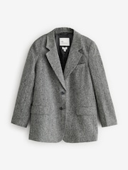 Black/White Premium Herringbone Wool Rich Blazer - Image 5 of 7