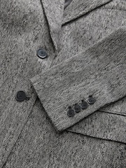 Black/White Premium Herringbone Wool Rich Blazer - Image 6 of 7