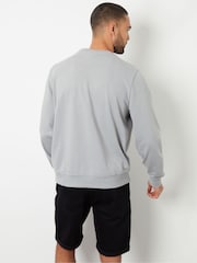 Threadbare Grey Crew Neck Sweatshirt with Pocket - Image 2 of 4