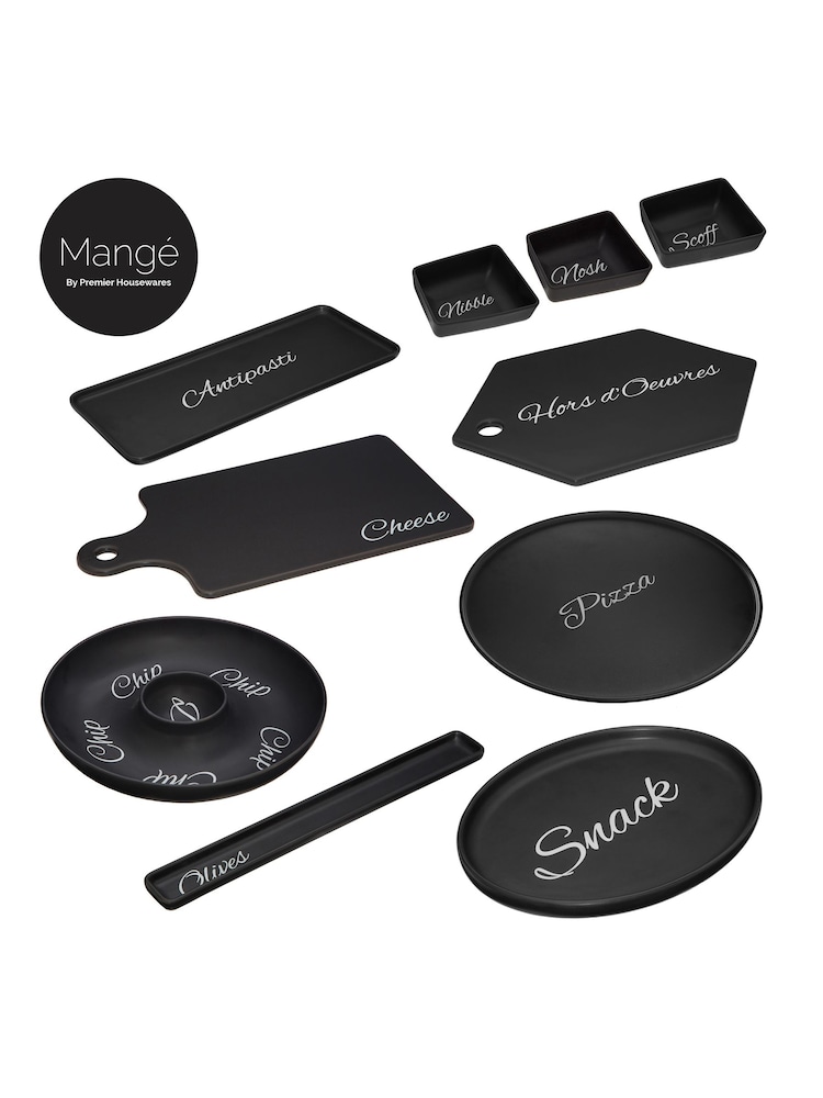 Maison by Premier Black Manga Chip And Dip Dish - Image 2 of 3 Maison by Premier Black Manga Chip And Dip Dish - Image 2 of 3