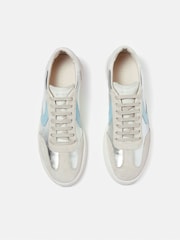 Jigsaw Silver Portland Vintage Classic Trainers - Image 3 of 5