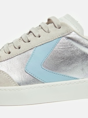 Jigsaw Silver Portland Vintage Classic Trainers - Image 5 of 5