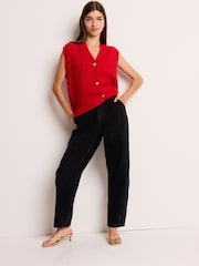 Black 100% Cotton Balloon Barrel Jeans - Image 1 of 7