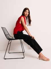 Black 100% Cotton Balloon Barrel Jeans - Image 2 of 7