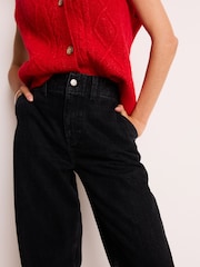 Black 100% Cotton Balloon Barrel Jeans - Image 5 of 7