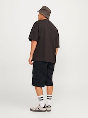 Schwarz - JACK & JONES 100% Cotton Cargo Utility Shorts - Bild 2 von 8
