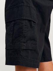 Schwarz - JACK & JONES 100% Cotton Cargo Utility Shorts - Bild 4 von 8