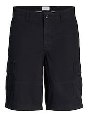 Schwarz - JACK & JONES 100% Cotton Cargo Utility Shorts - Bild 7 von 8