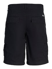 Schwarz - JACK & JONES 100% Cotton Cargo Utility Shorts - Bild 8 von 8