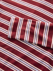 Red Berry/White Ecru Long Sleeve Ribbed Roll Neck Top - Image 2 of 3