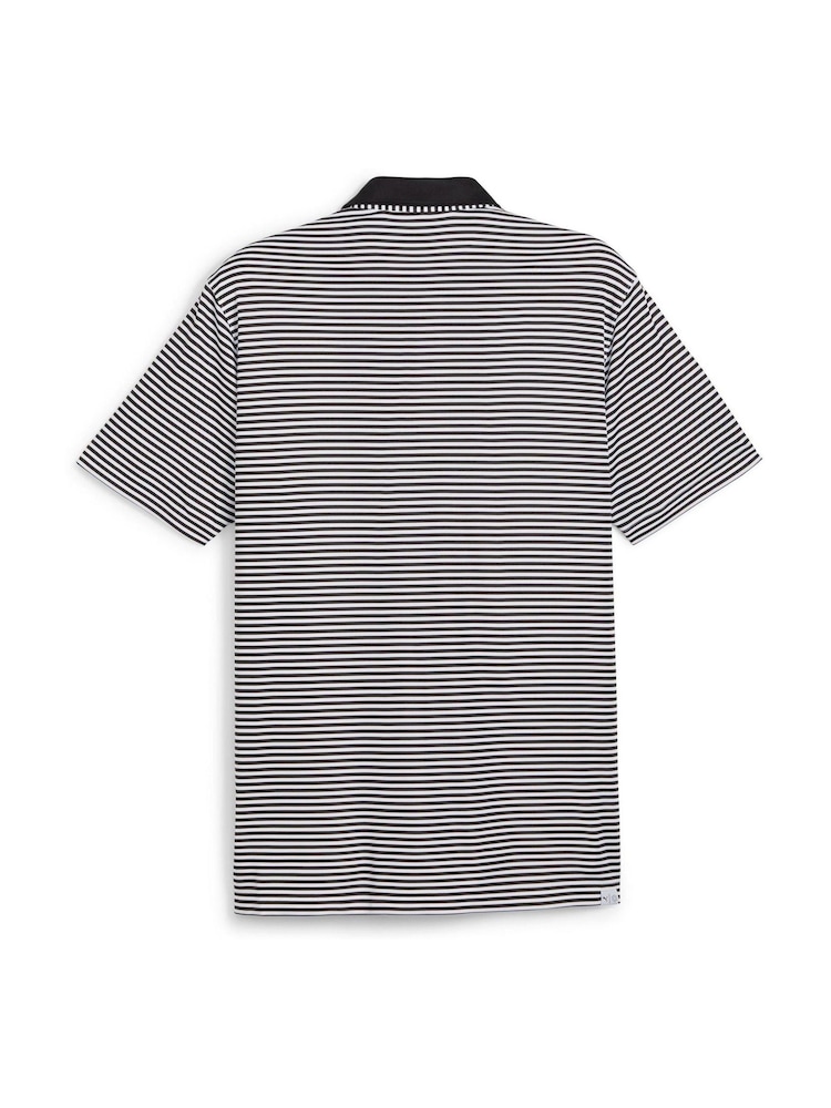 Puma Black Pure Stripe Golf Mens Polo Shirt - Image 2 of 2