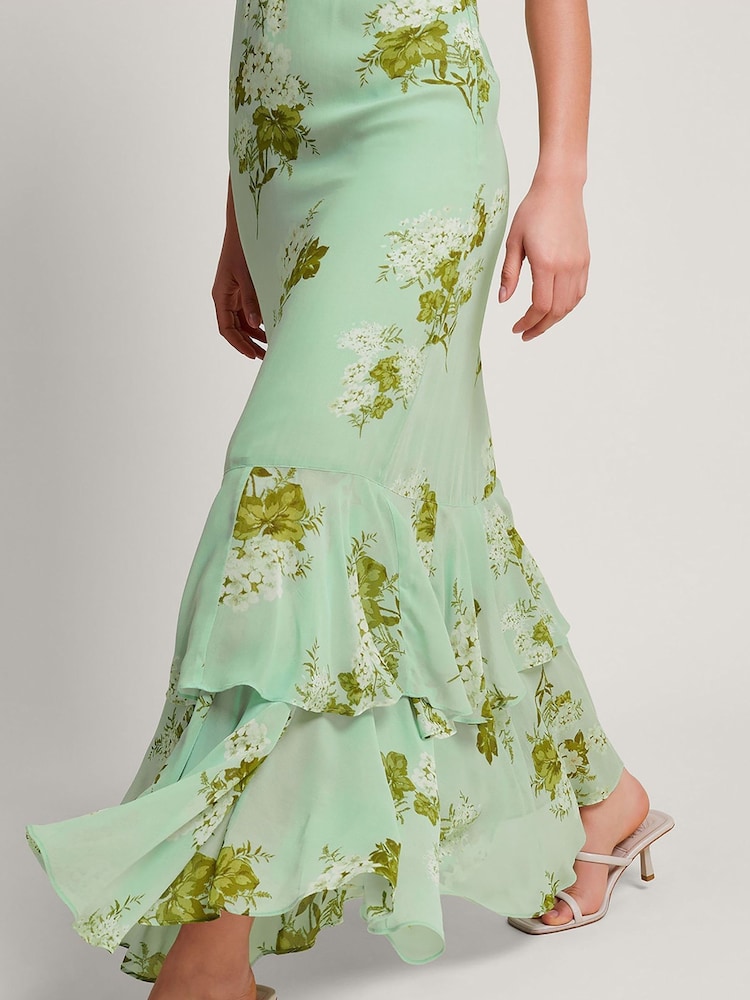 Monsoon Green Rowena Ruffle Dress - Image 2 of 4